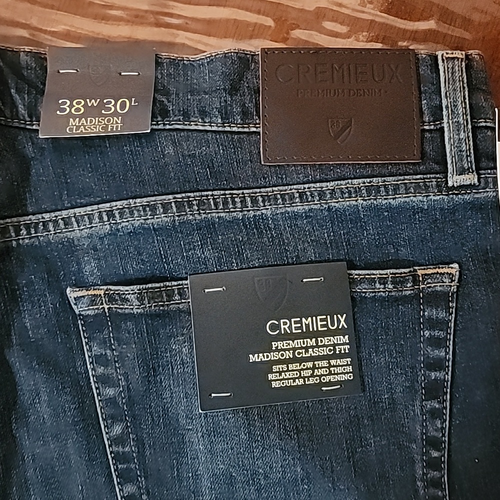 Cremuix Mens Jean's 38×30 New - Picture 4 of 4